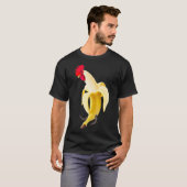 Funny Rooster Hähnchen Hühnchen in Banana T-Shirt (Vorne ganz)