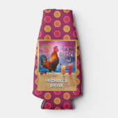 Funny Rooster Hühnchen trinken tropischen Namen St Flaschenkühler (Vorderseite)