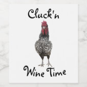 Funny Rooster Humorales Weinetikett (Einzelnes Label)