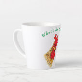 Funny Rooster Latte Tasse - Benutzerdefinierter Te (Linke Ecke)
