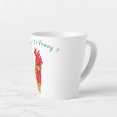 Funny Rooster Latte Tasse - Benutzerdefinierter Te (Rechte Ecke)