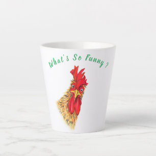 Funny Rooster Latte Tasse - Benutzerdefinierter Te