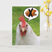 Funny Rooster NO CHICKEN SOUP wird gut Karte (Gelbe Blume)