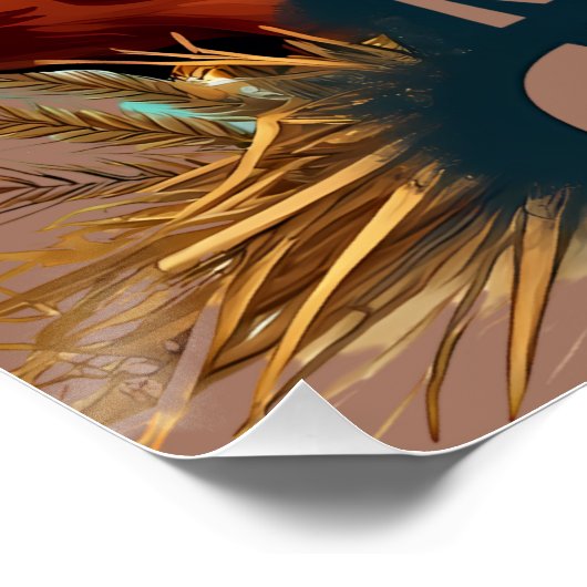 Funny Rooster "Not Today Clucker" Farm Leben Kunst Poster (Ecke)