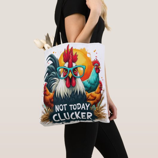 Funny Rooster "Not Today Clucker" Farm Leben Kunst Tasche (Von Nahem)