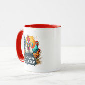 Funny Rooster "Not Today Clucker" Farm Leben Kunst Tasse (Vorderseite Links)