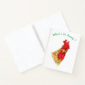 Funny Rooster Notebook - Custom Text Notizblock (Innenseite)