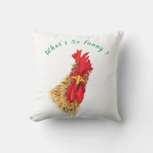 Funny Rooster Pillow - Benutzerdefinierter Text Kissen