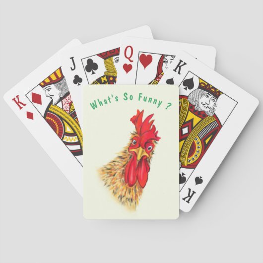 Funny Rooster Playing Cards - Benutzerdefinierter  Spielkarten (Rückseite)