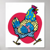 Funny Rooster Poster (Vorne)