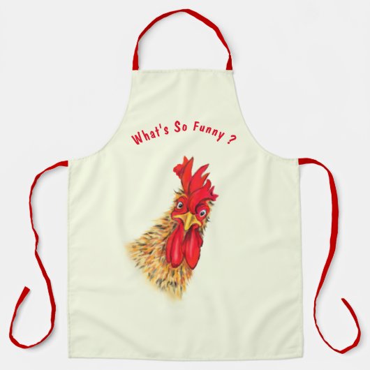 Funny Rooster Schürze Geschenk - Benutzerdefiniert (Vorderseite)