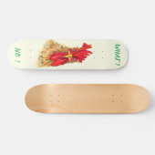 Funny Rooster Skateboard Custom Text (Horizontal)