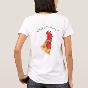 Funny Rooster T - Shirt - Benutzerdefinierter Text