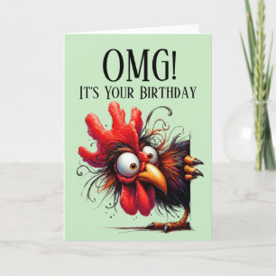 Funny Rooster Thema Geburtstagskarte Feiertagskarte