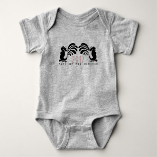 Funny Rooster Year 2017 Baby Romper Strampler