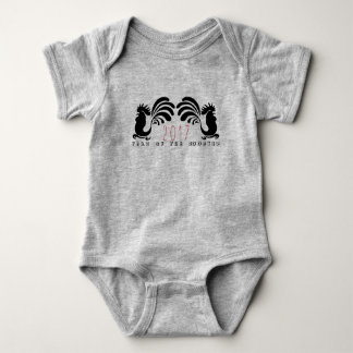 Funny Rooster Year 2017 Baby Romper Strampler