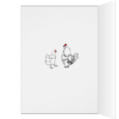 Funny Rooster Zeichne Quirky Farm Hähnchen Art (Innen (Links))
