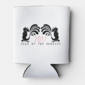 Funny Roosters Chinesisches Neujahr 2017 kann kühl Dosenkühler (Vorderseite)