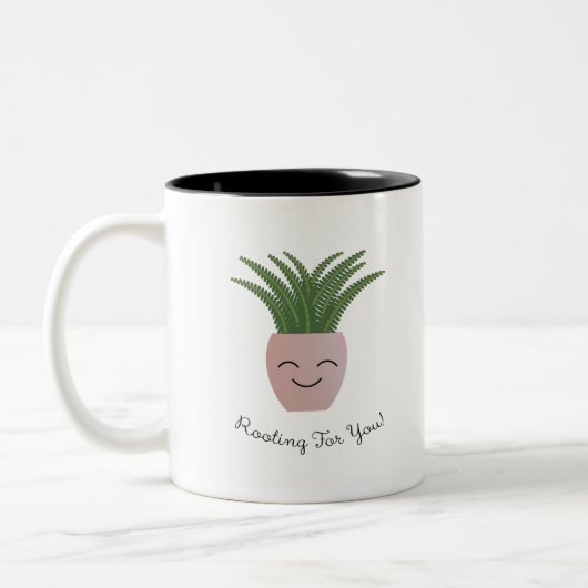 Funny Rooting für dich Fern Zweifarbige Tasse (Links)