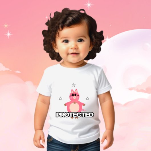 Funny rosa Schwein Baby T-shirt