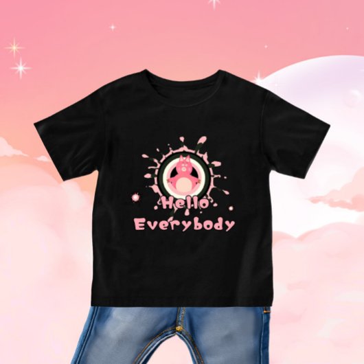 Funny rosa Schwein Baby T-shirt