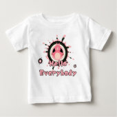 Funny rosa Schwein Baby T-shirt (Vorderseite)