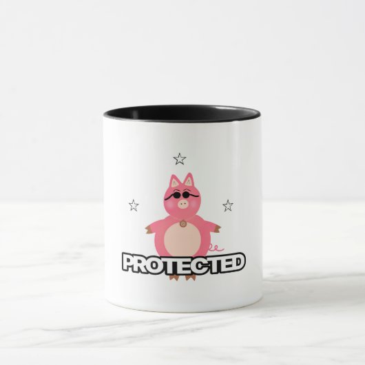 Funny rosa Schwein Tasse (Zentrum)