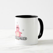 Funny rosa Schwein Tasse (VorderseiteRechts)