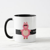 Funny rosa Schwein Tasse (Links)
