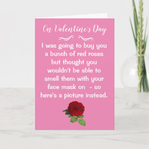 Funny Rose Lockdown Valentine's Day Karte