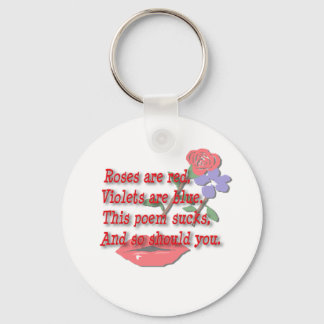 Funny Rose sind Red Anti-Valentine's Day Gedicht K Schlüsselanhänger