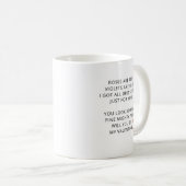 Funny Rose sind Red Gedicht Valentines Girlfriend Kaffeetasse (VorderseiteRechts)
