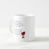 Funny Rose sind Red Gedicht Valentines Girlfriend Kaffeetasse (Vorderseite Links)