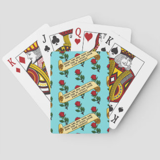 Funny Roses Are Red Aces Are High Poem Pattern Spielkarten