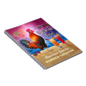 Funny Roster Cocktails Tropical Beach Vacation Notizblock (Rechte Seite)