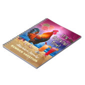 Funny Roster Cocktails Tropical Beach Vacation Notizblock (Linke Seite)