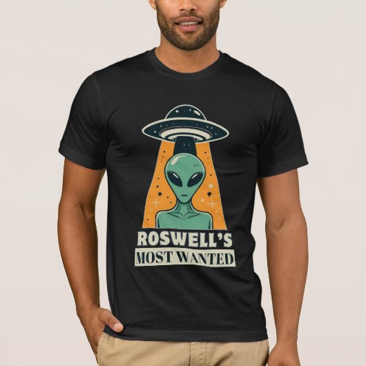 Funny Roswells Gewollt Alien T-Shirt (Vorderseite)