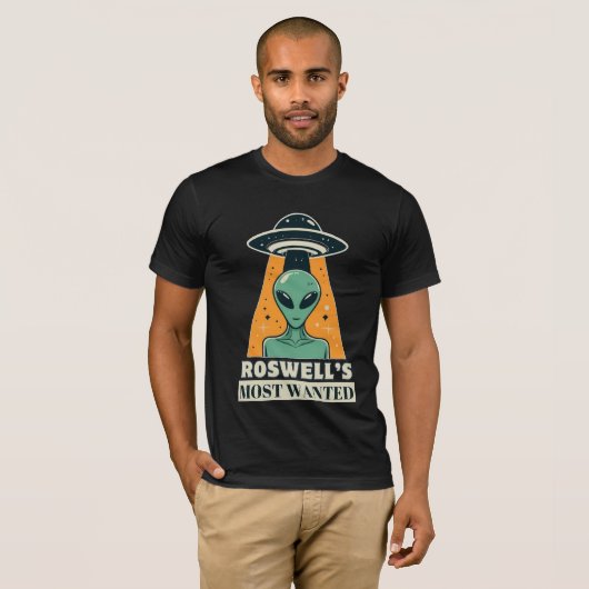 Funny Roswells Gewollt Alien T-Shirt (Vorne ganz)