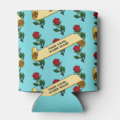 Funny Rote Rose Cold Cans Warmes Herz Band Muster Dosenkühler (Rückseite)