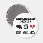 Funny Rothead Magnet (Vorderseite/Rückseite)