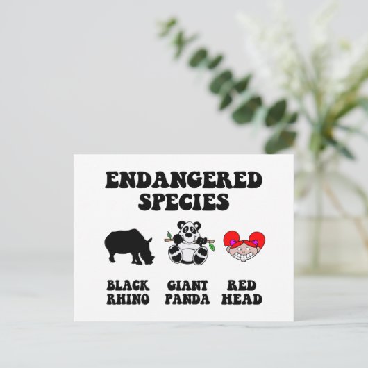 Funny Rothead Postkarte (Stehend Vorderseite)