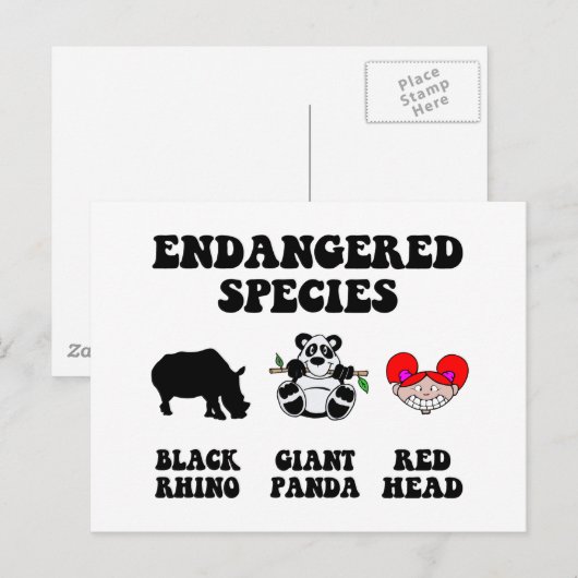 Funny Rothead Postkarte (Vorne/Hinten)