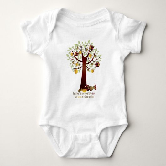 Funny Rotten Apfelbaum Baby Strampler (Vorderseite)