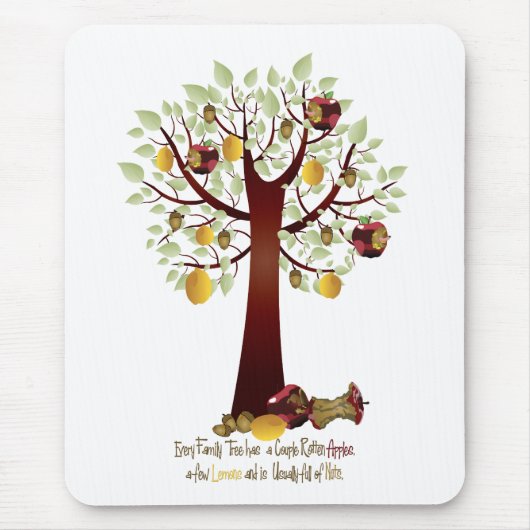 Funny Rotten Apfelbaum Mousepad (Vorne)