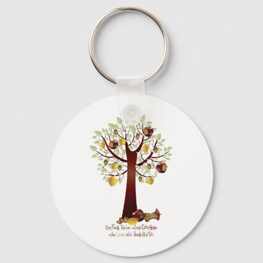 Funny Rotten Apfelbaum Schlüsselanhänger (Vorderseite)