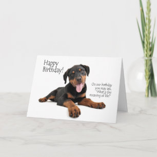 Funny Rottie Birthday Card Karte