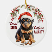 Funny Rottweiler definiert Schönheit Weihnachten Keramik Ornament (Vorne)