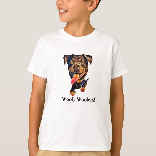 Funny Rottweiler Dog Boys T - Shirt (Vorderseite)