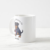 Funny Rottweiler Dog Business Suit Coffee  Kaffeetasse (Vorderseite Links)