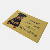 Funny Rottweiler Dog Doormat Fußmatte (Schrägansicht)